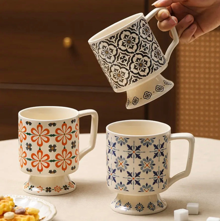 'Moroccan' Ceramic Coffee Mug, Orange