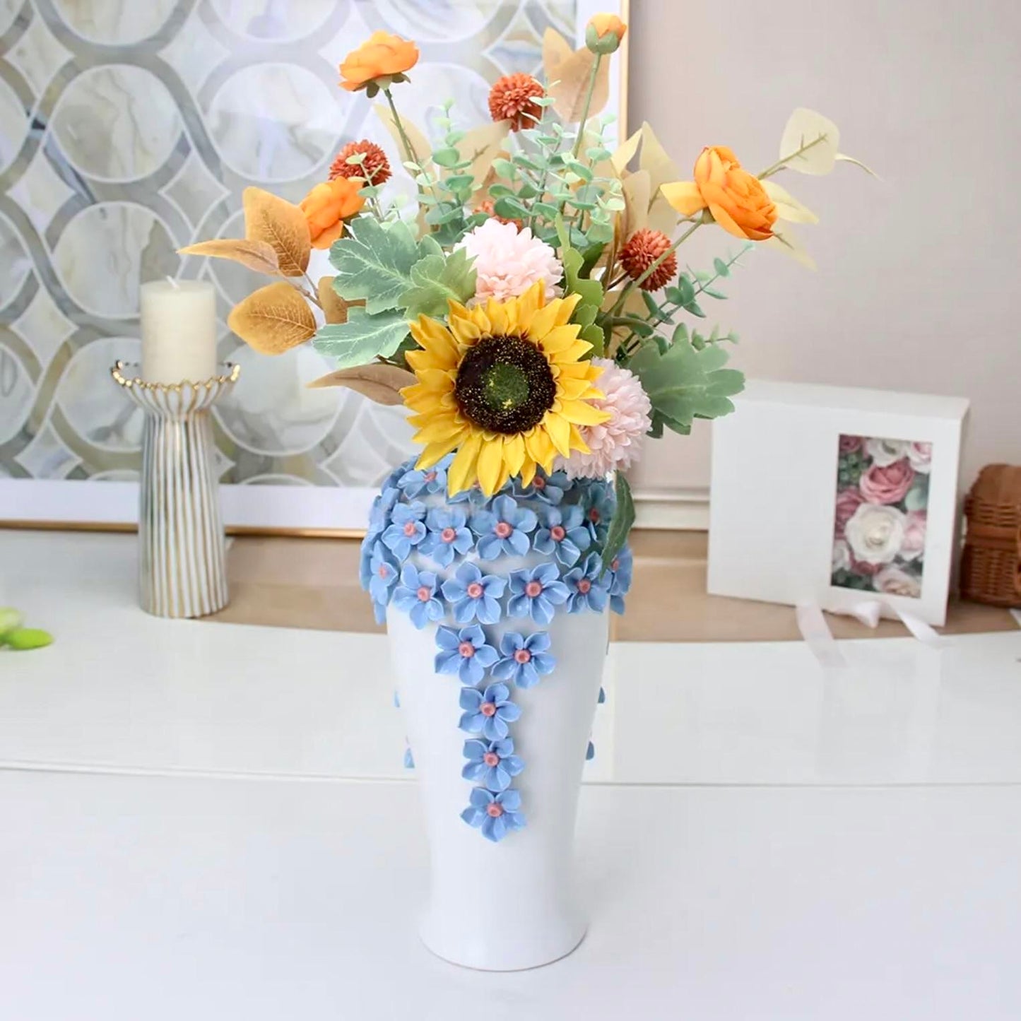 'Tiffany' Ceramic Floral Vase, Large