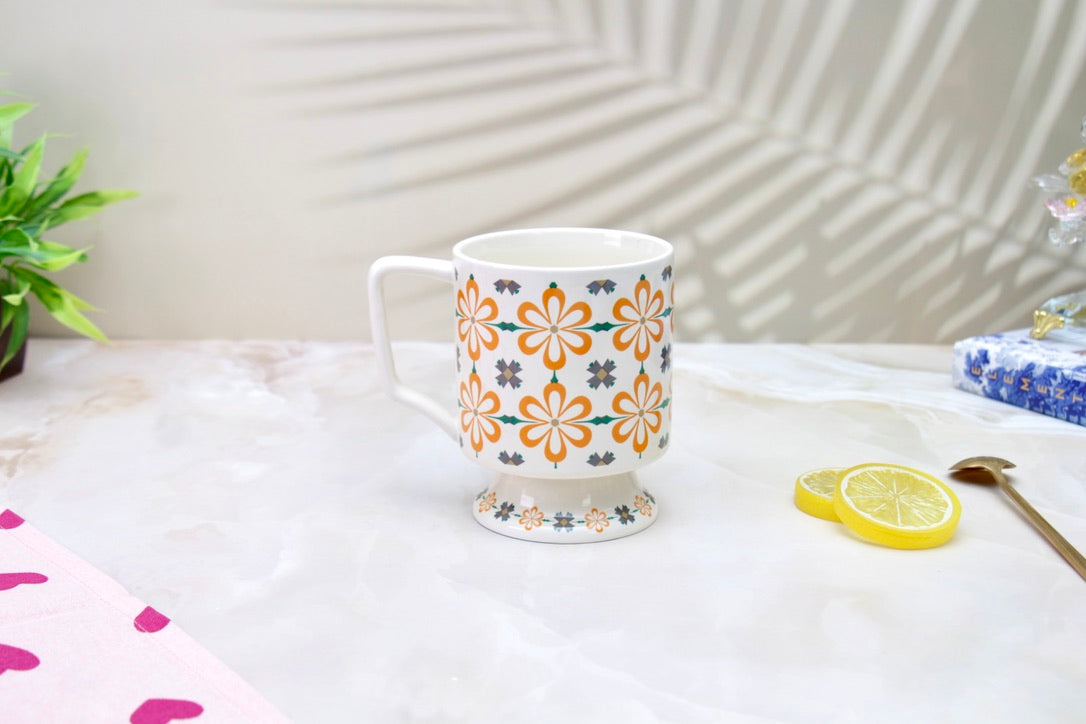 'Moroccan' Ceramic Coffee Mug, Orange