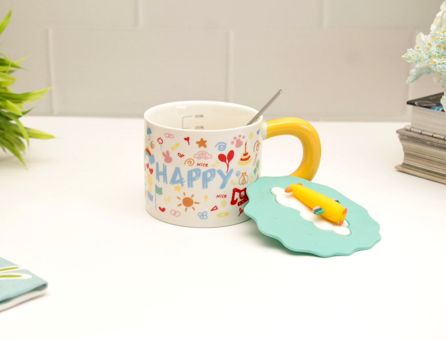 'Sunshine' Ceramic Coffee Mugs - Happy