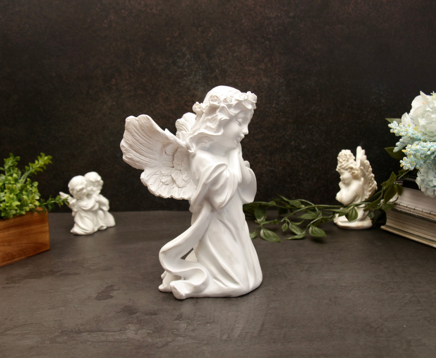 Ariel Angel Figurine - White