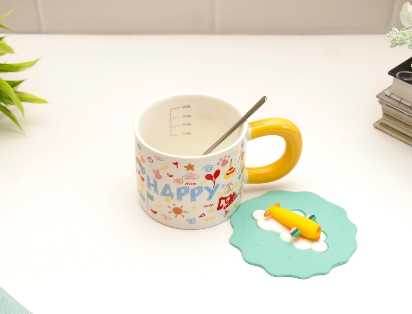 'Sunshine' Ceramic Coffee Mugs - Happy