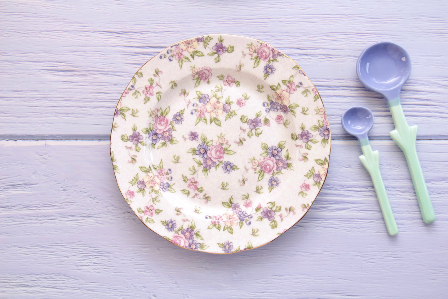 'Lilac' Ceramic Dessert Plate