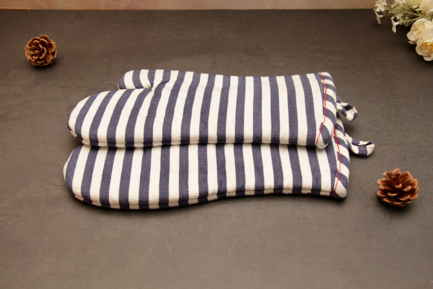 'Striped' Oven Mittens Set of 2