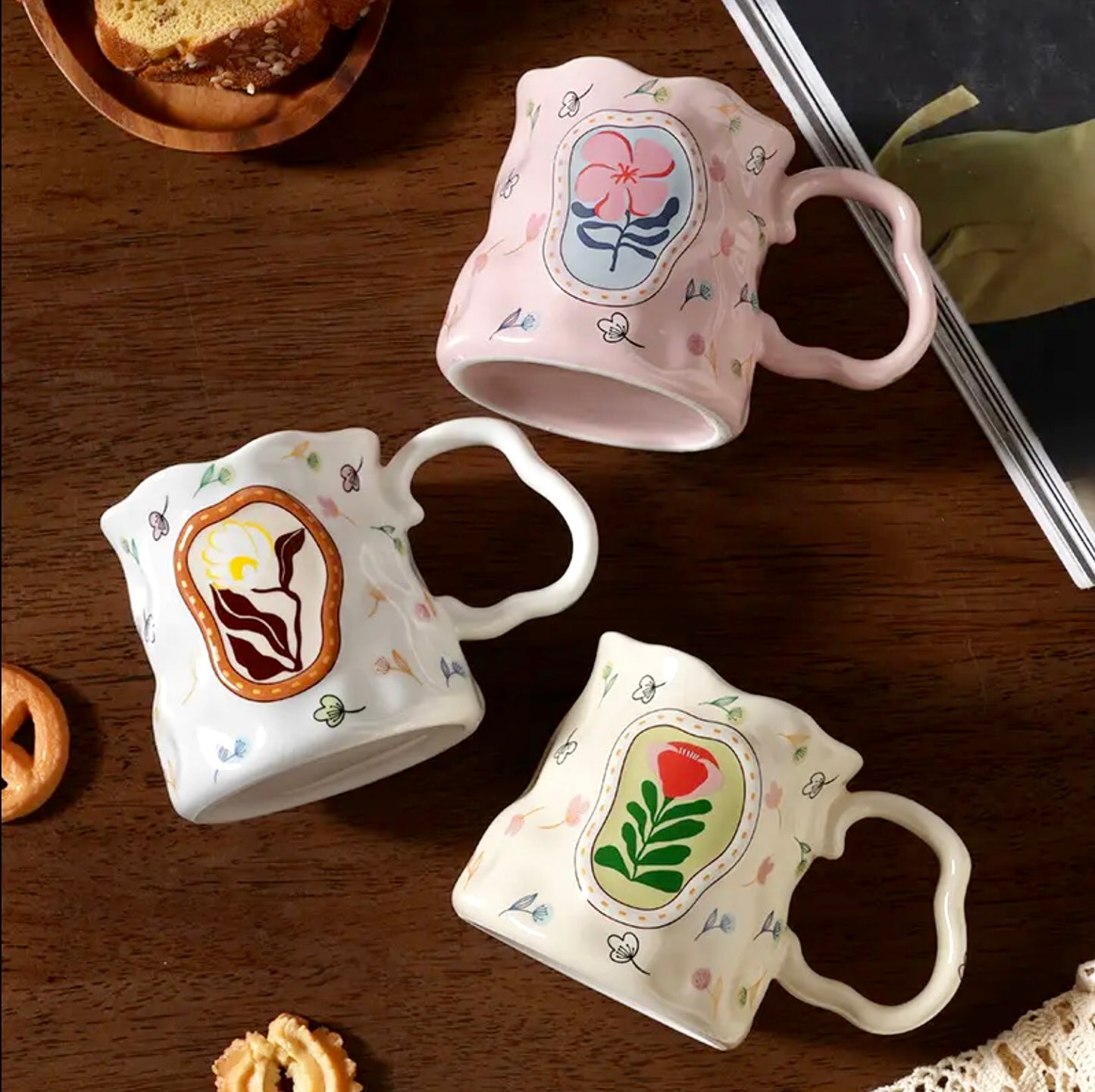 'Florence' Ceramic Coffee Mug, White