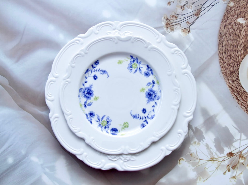 'Astrid' Ceramic Dinner Plate, Blue