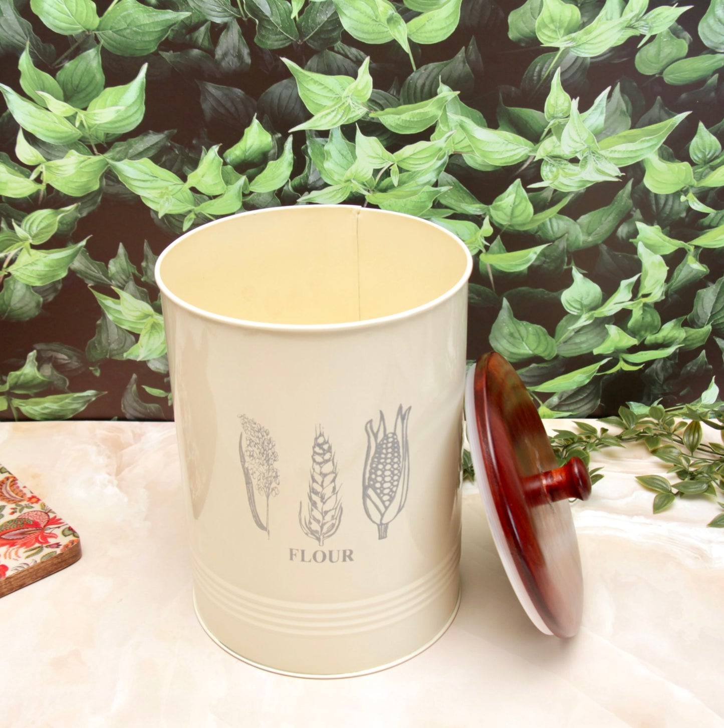 'Willow' Flour Storage Container With Wooden Lid, 5L