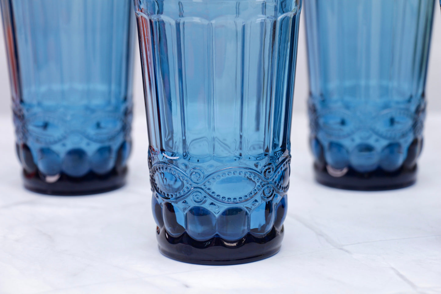 'Brooklyn' Glass Tumblers, Set Of 4 - Blue