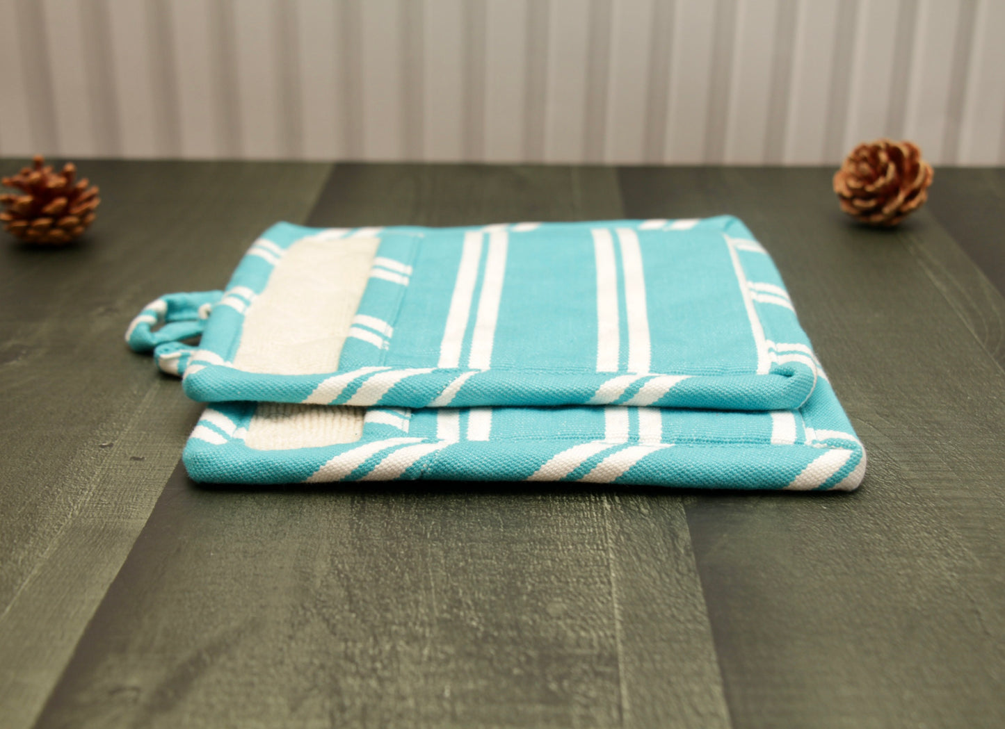 'Aqua' Pot Holder Set of 2