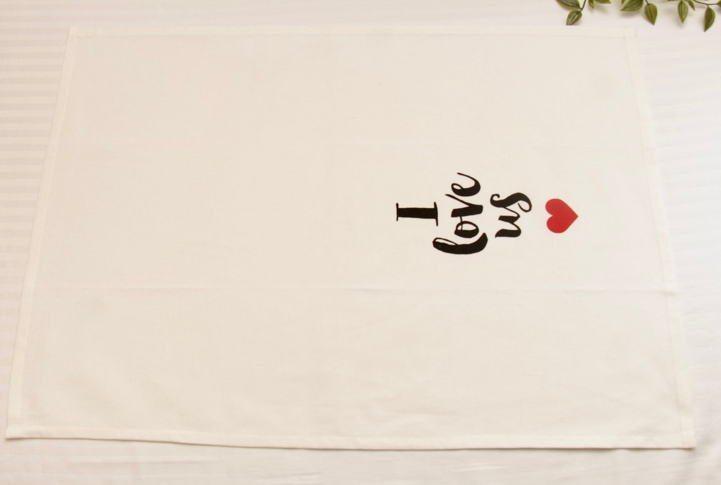 'Love Us' Printed Kitchen Towels, Set of 2