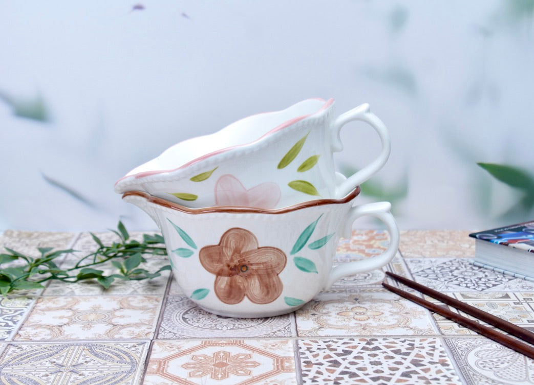 'Mabel' Ceramic Mixing Bowl, Brown