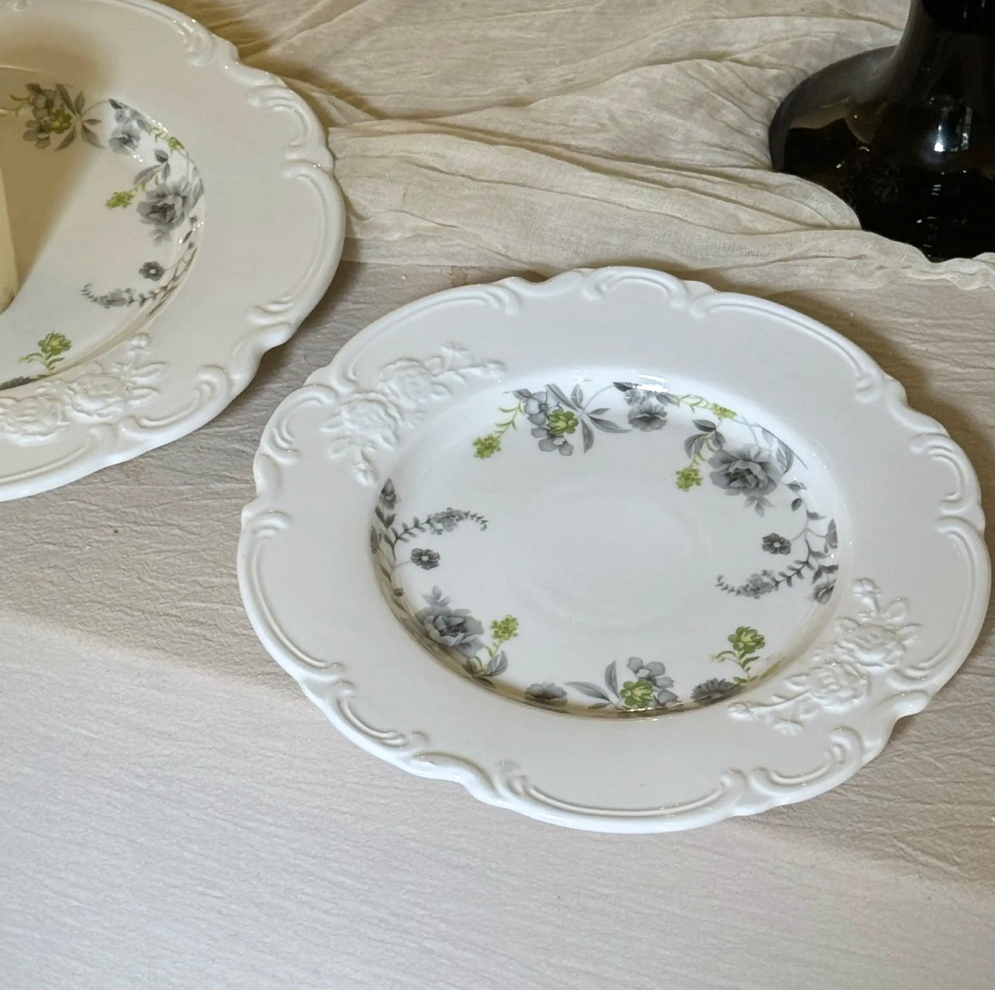 'Astrid' Ceramic Dinner Plate, Grey
