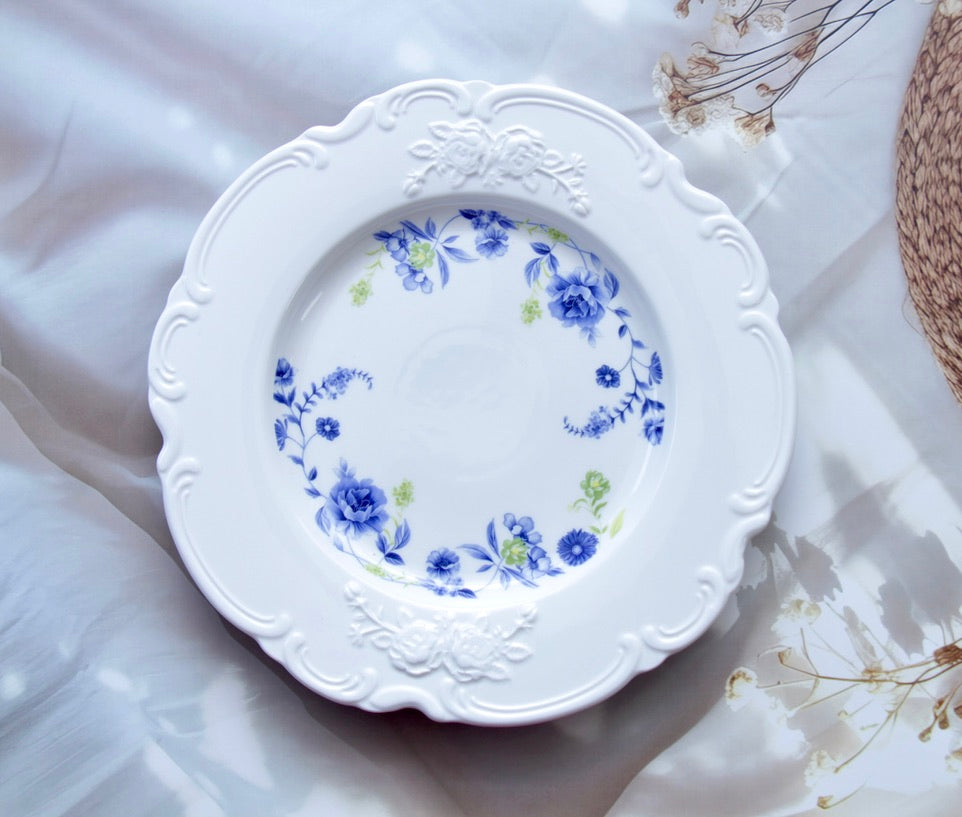 'Astrid' Ceramic Dinner Plate, Blue
