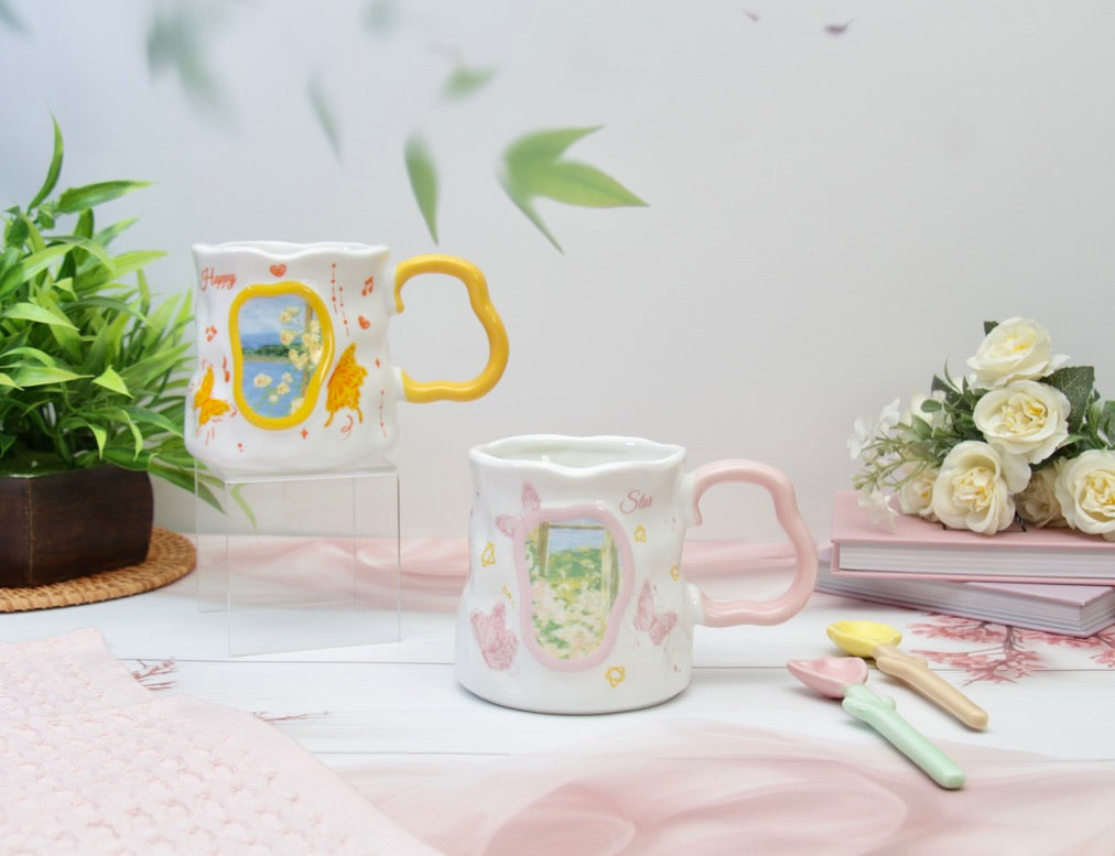 'Buttercup' Ceramic Coffee Mug, Yellow