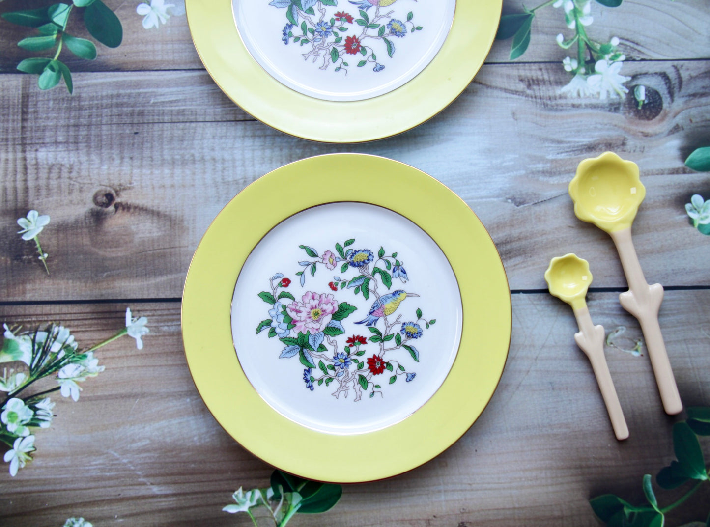 'Celine' Ceramic Dessert Plate, Yellow