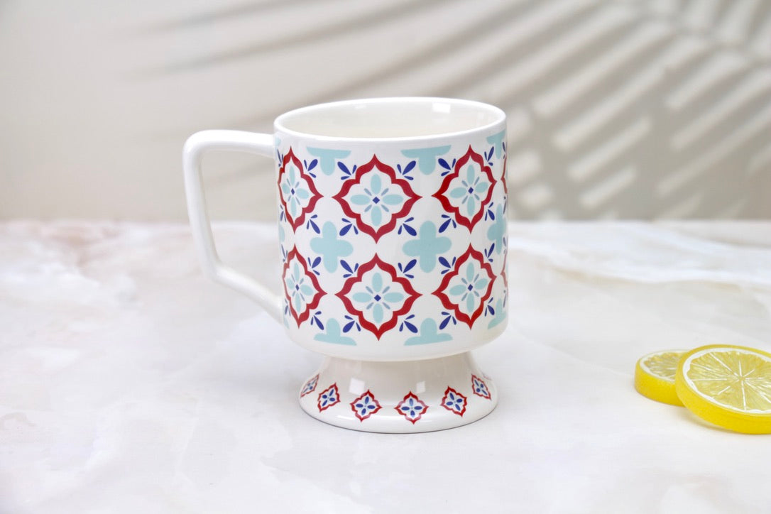 'Moroccan' Ceramic Coffee Mug, Red
