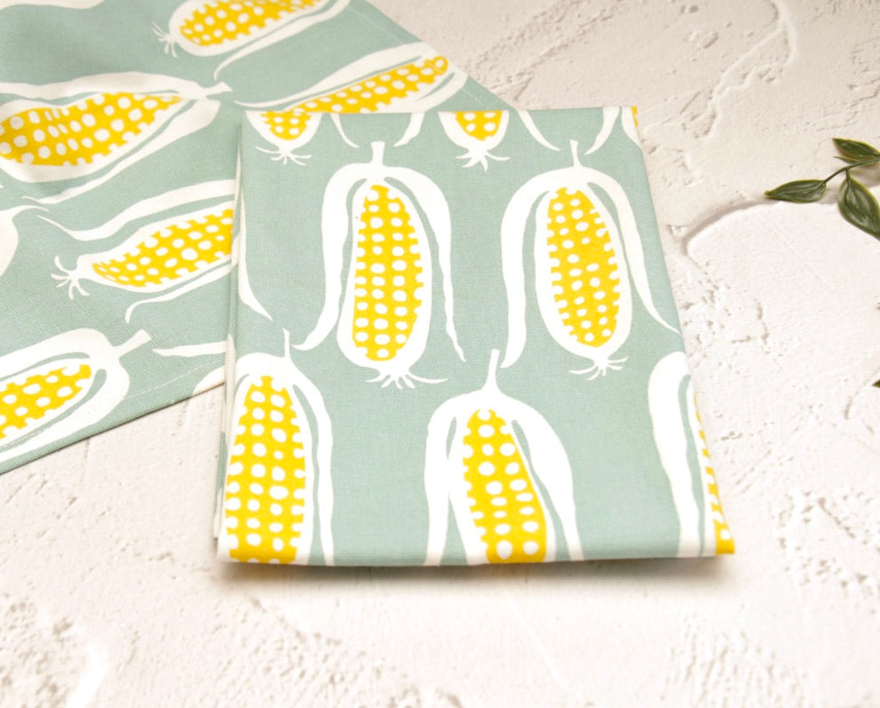'Sweet Corn' Printed Kitchen Towels, Set of 2