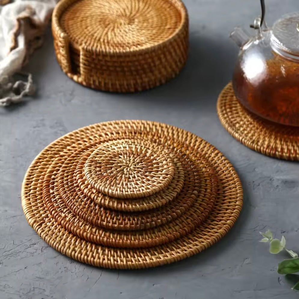 Rattan Placemats, Set of 2