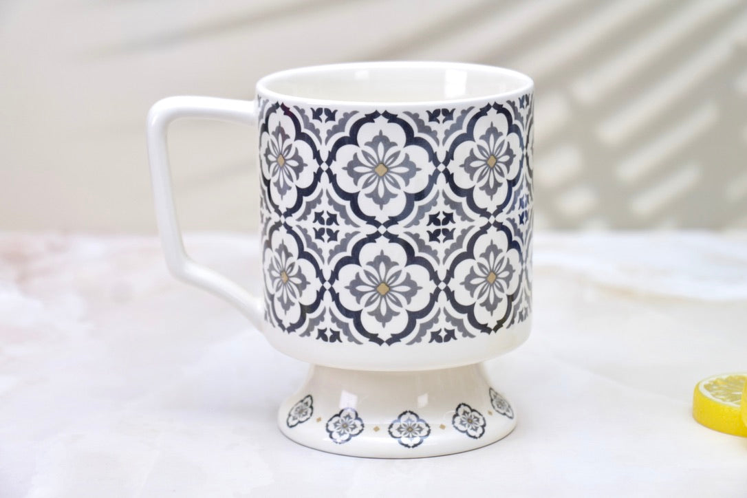 'Moroccan' Ceramic Coffee Mug, Grey