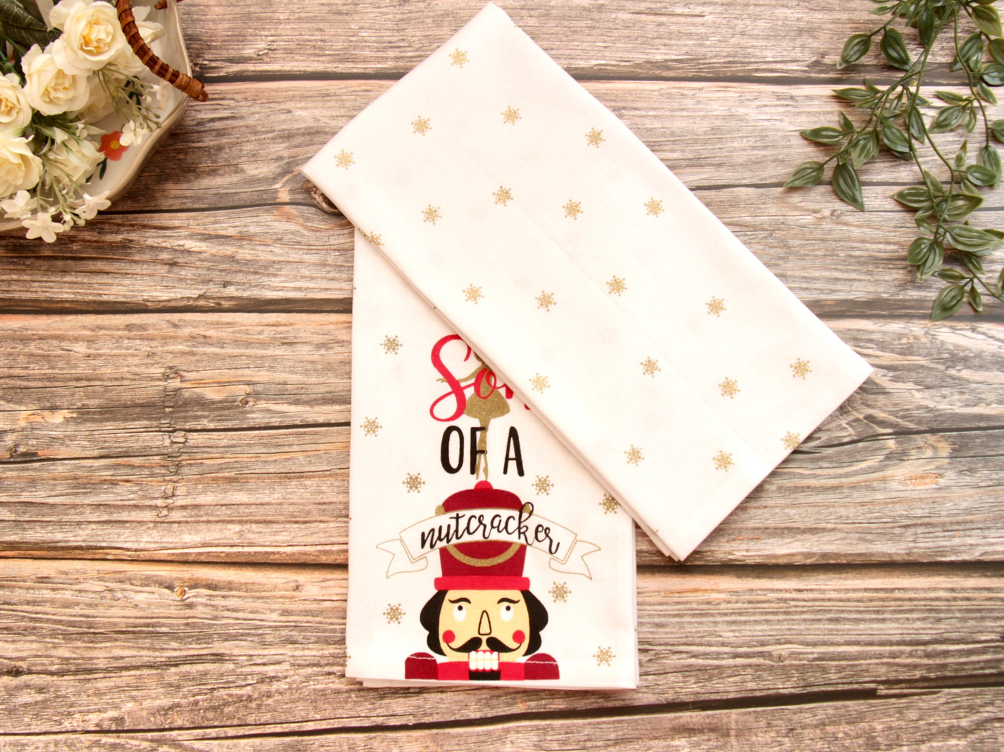 'Son of a Nutcracker' Printed Kitchen Towels, Set of 2