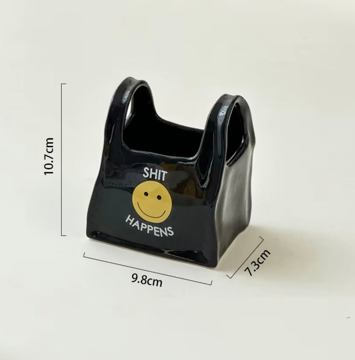 Quirky Ceramic Bowl | Organiser, Black