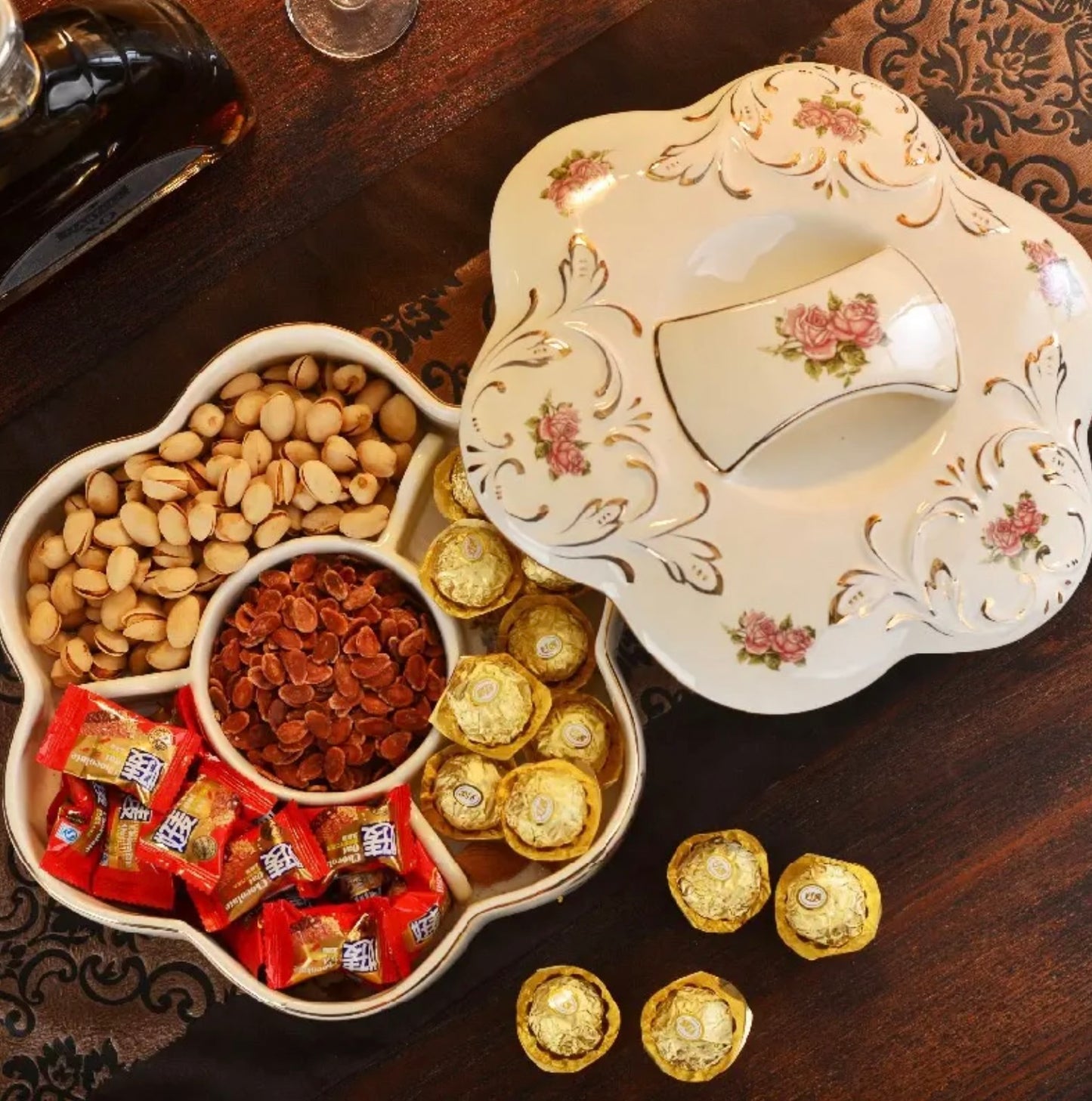 'Candace' Ceramic Dry Fruits | Candy Box, Large