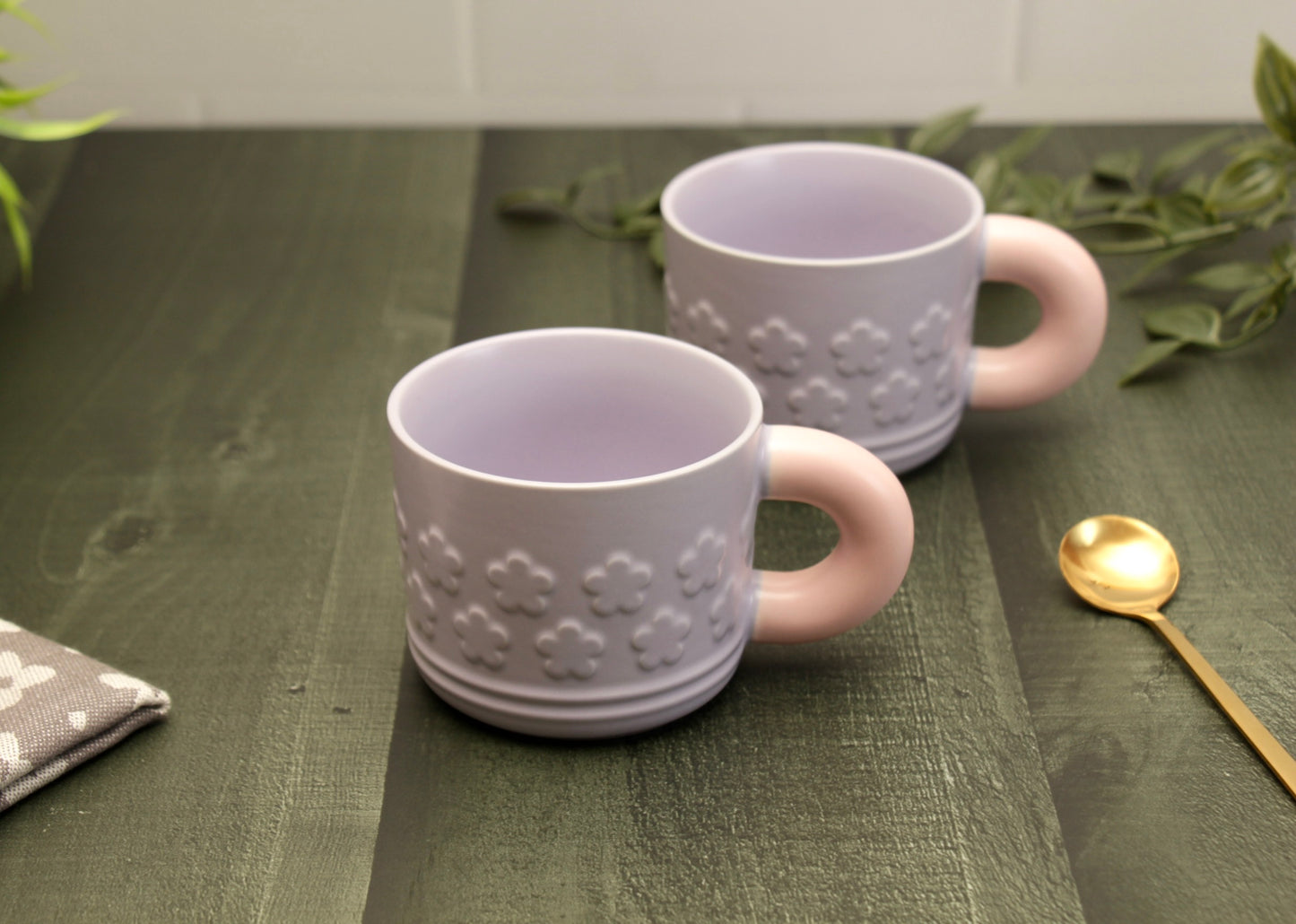 'Dawn' Ceramic Coffee Mug - Lilac