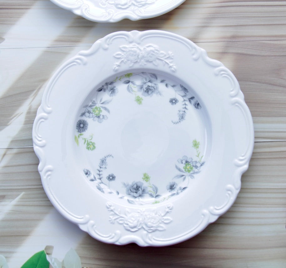 'Astrid' Ceramic Dinner Plate, Grey