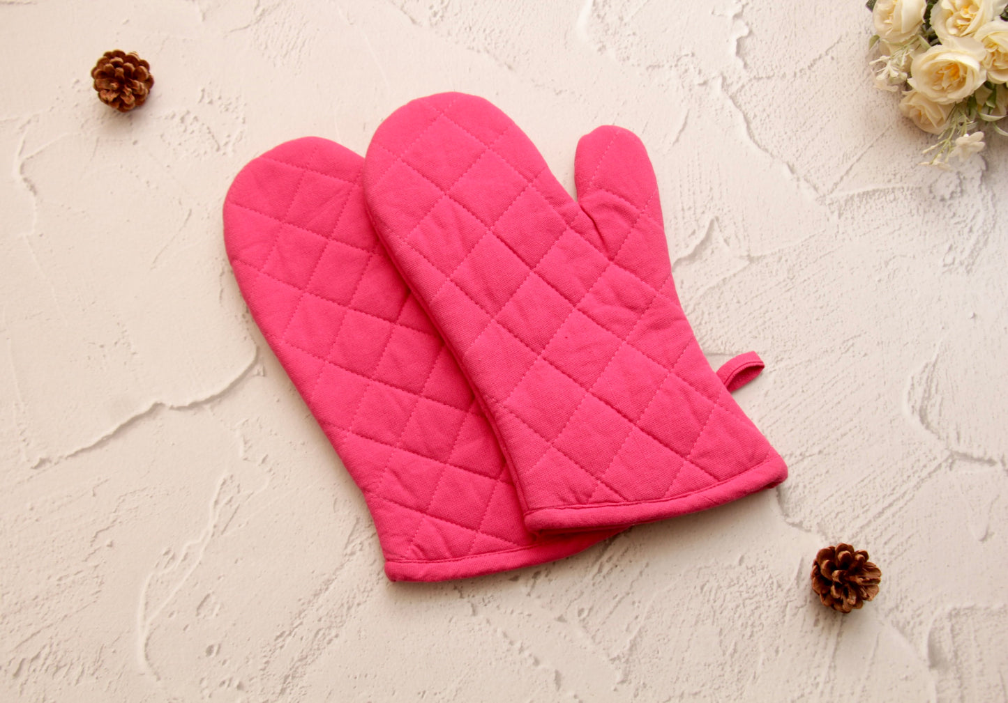 'Fuchsia' Oven Mittens Set of 2