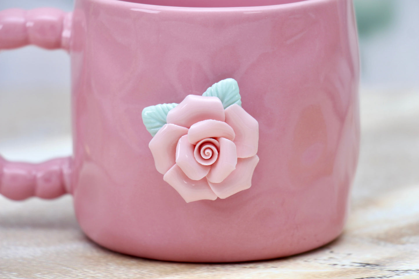 'French Rose' Ceramic Coffee Mug, Pink