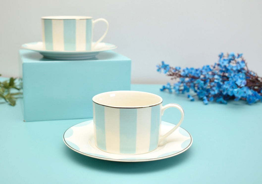 'Tiffany' Ceramic cup & Saucer Set Of 1