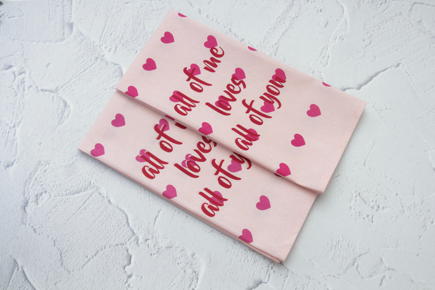 'Little Hearts' Printed Kitchen Towels, Set of 2