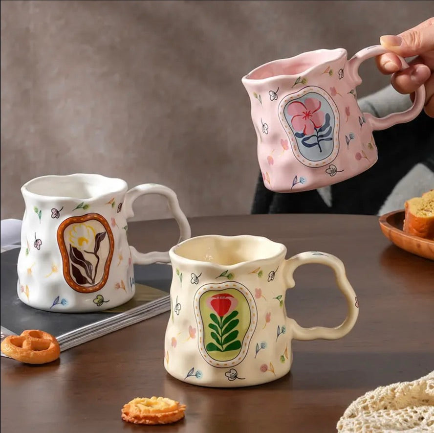 'Florence' Ceramic Coffee Mug, Pink