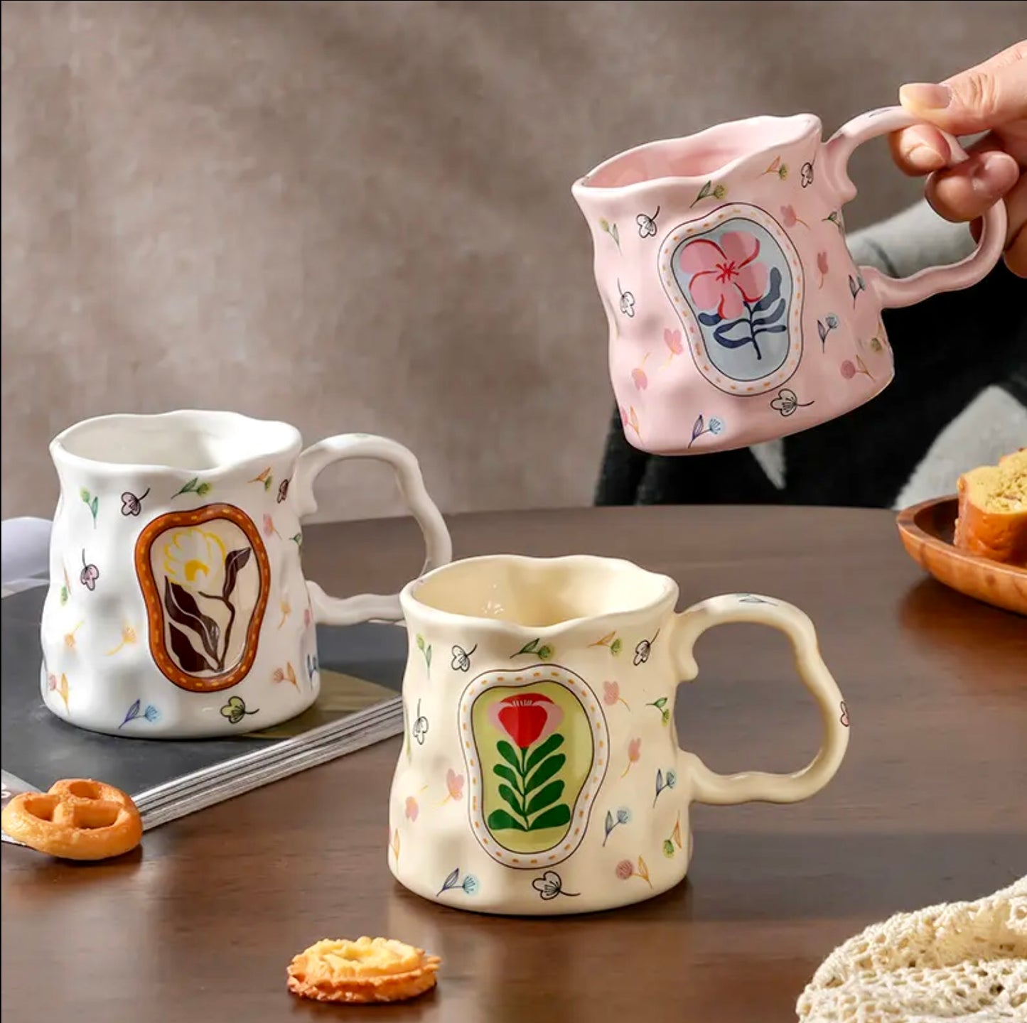 'Florence' Ceramic Coffee Mug, White
