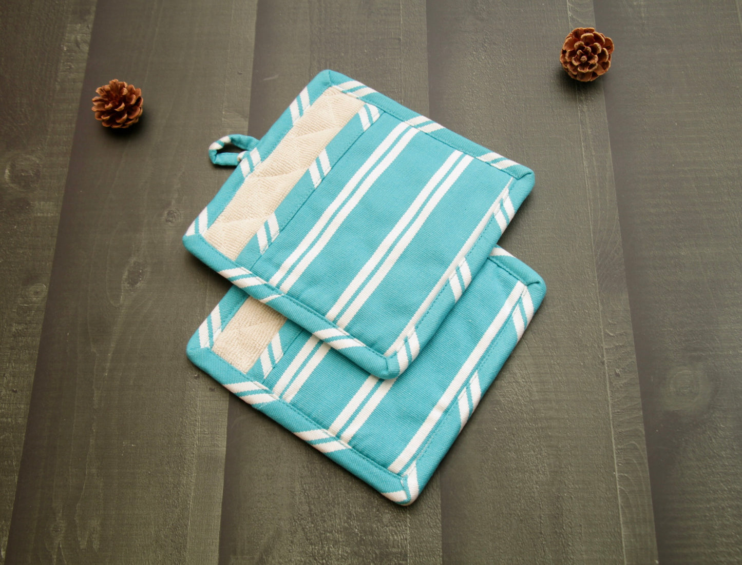'Aqua' Pot Holder Set of 2