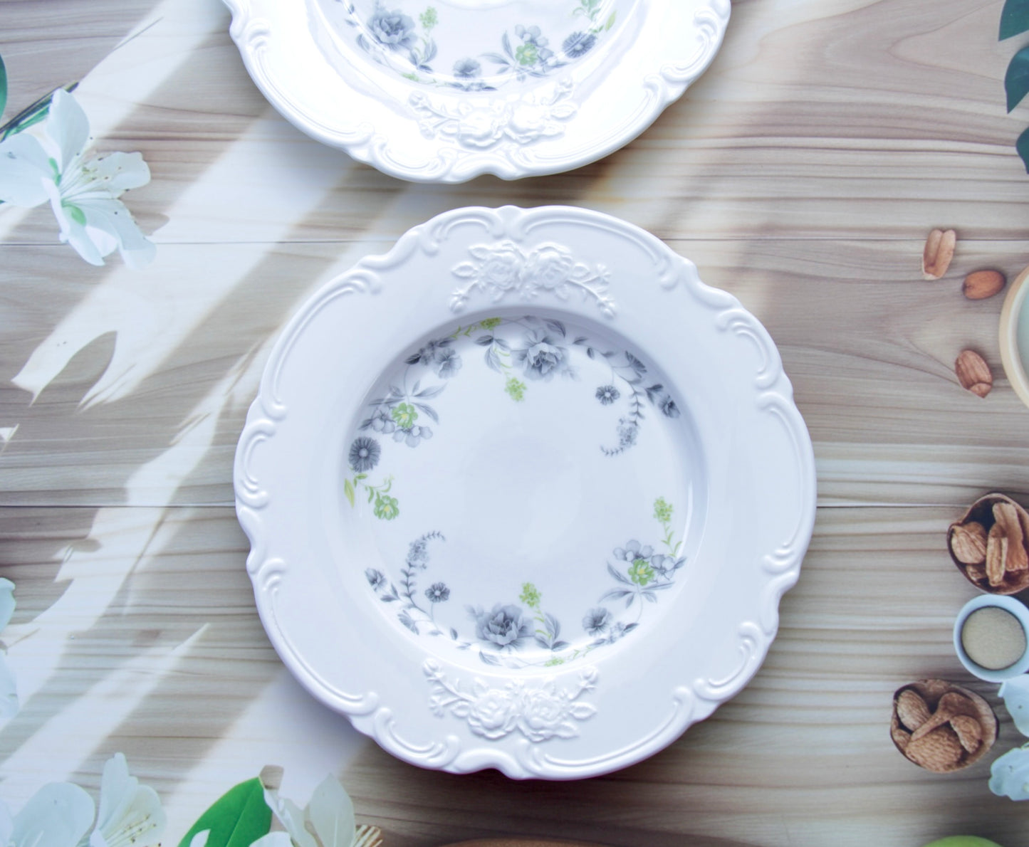 'Astrid' Ceramic Dinner Plate, Grey