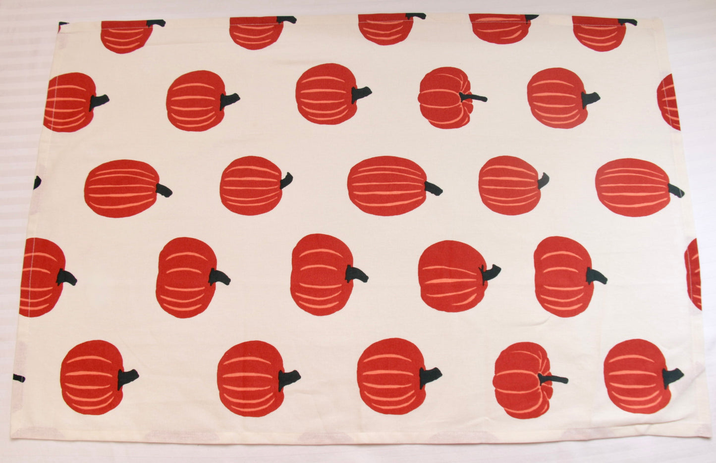 'Pumpkin' Printed Kitchen Towels Beige, Set of 2