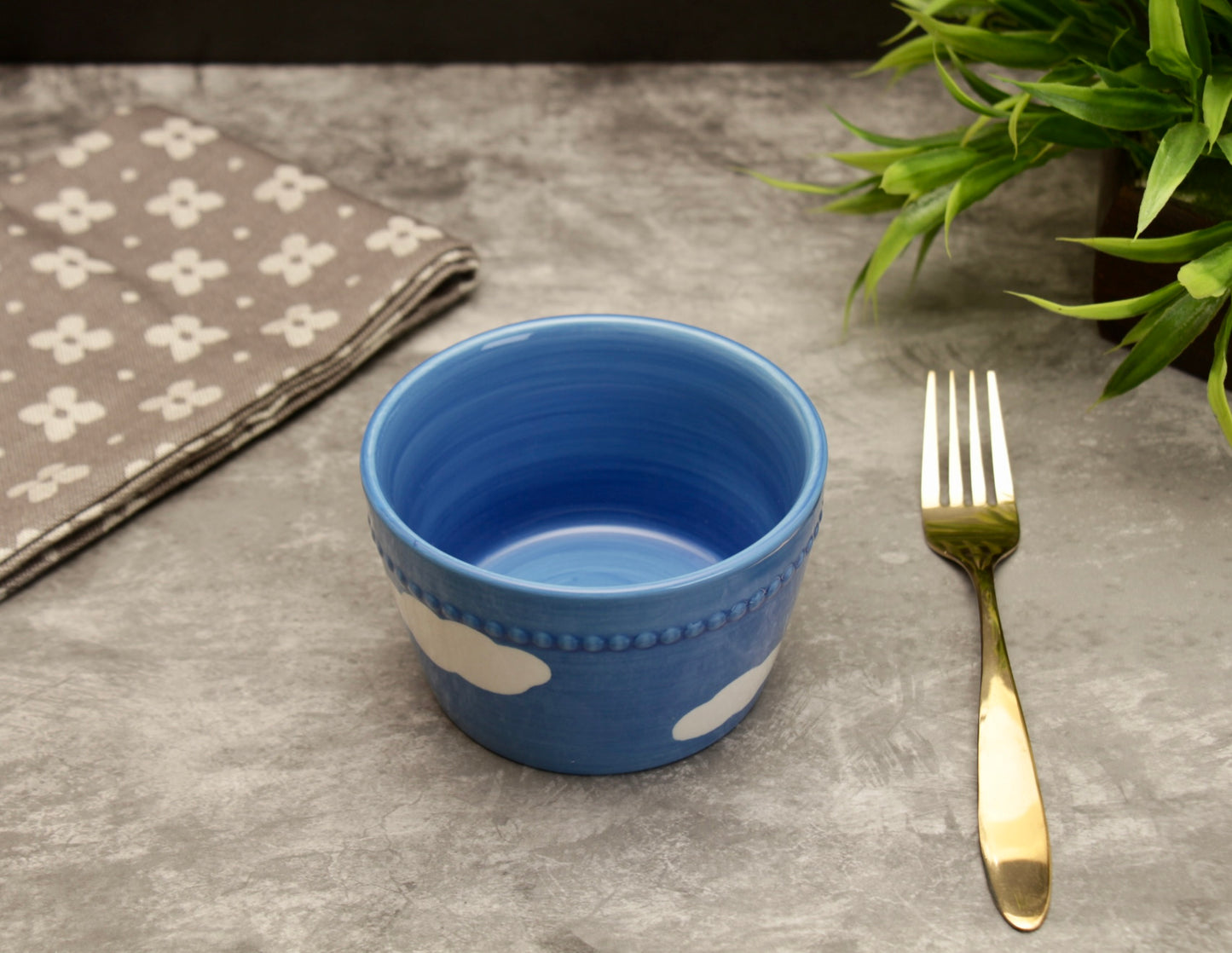 'Brooke' Ceramic Bowl - Blue
