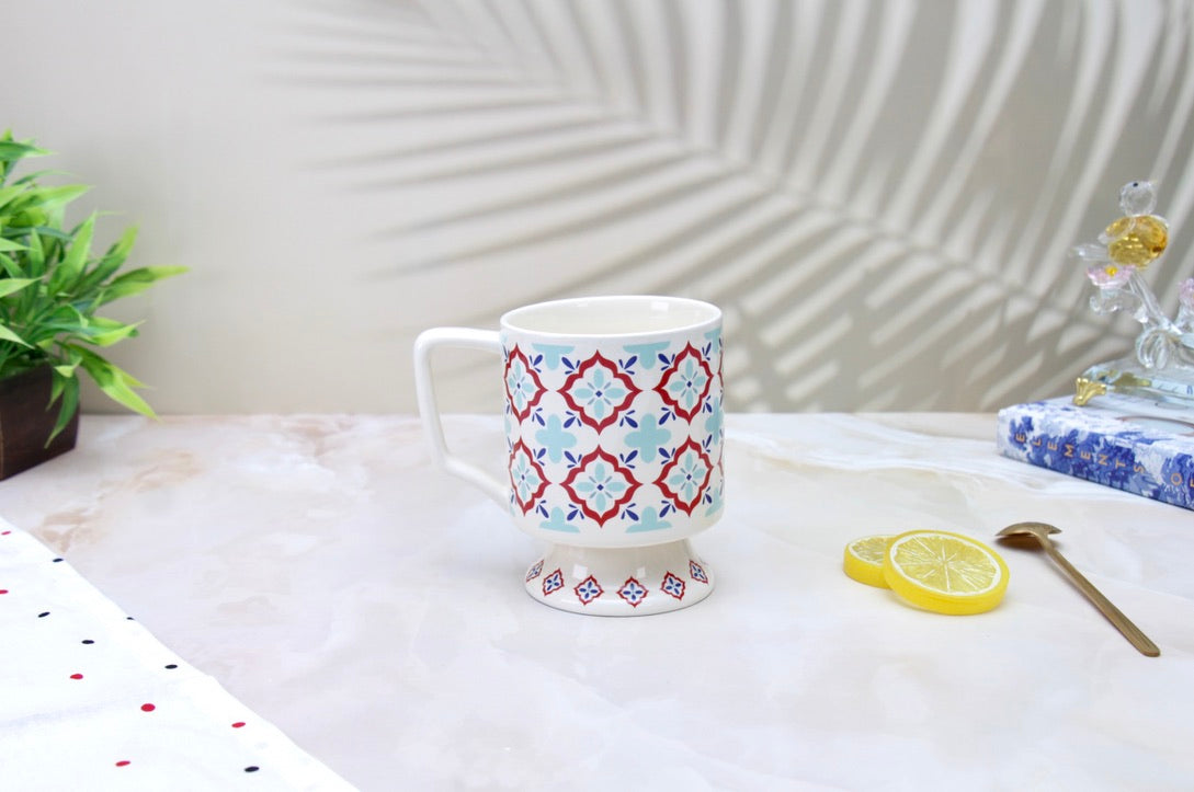 'Moroccan' Ceramic Coffee Mug, Red