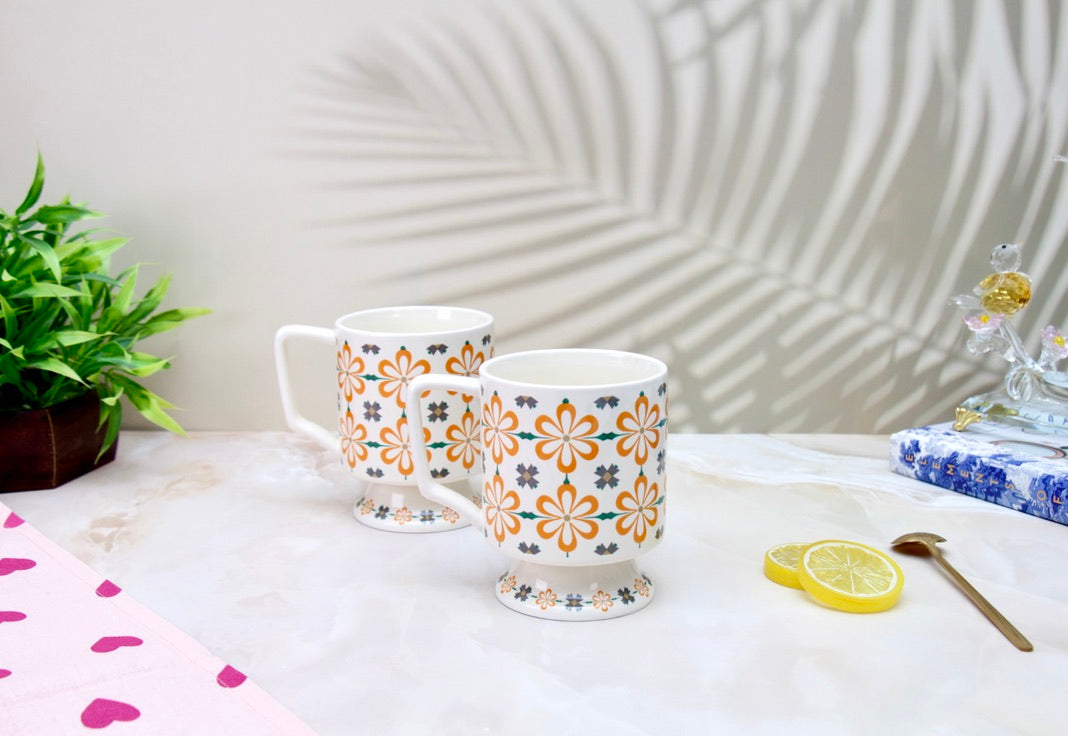 'Moroccan' Ceramic Coffee Mug, Orange