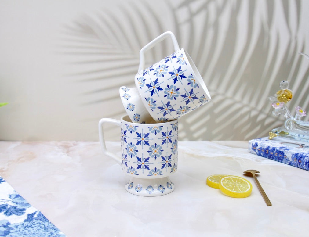 'Moroccan' Ceramic Coffee Mug, Blue