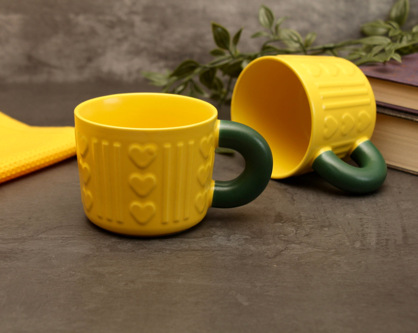 'Dawn' Ceramic Coffee Mug - Yellow