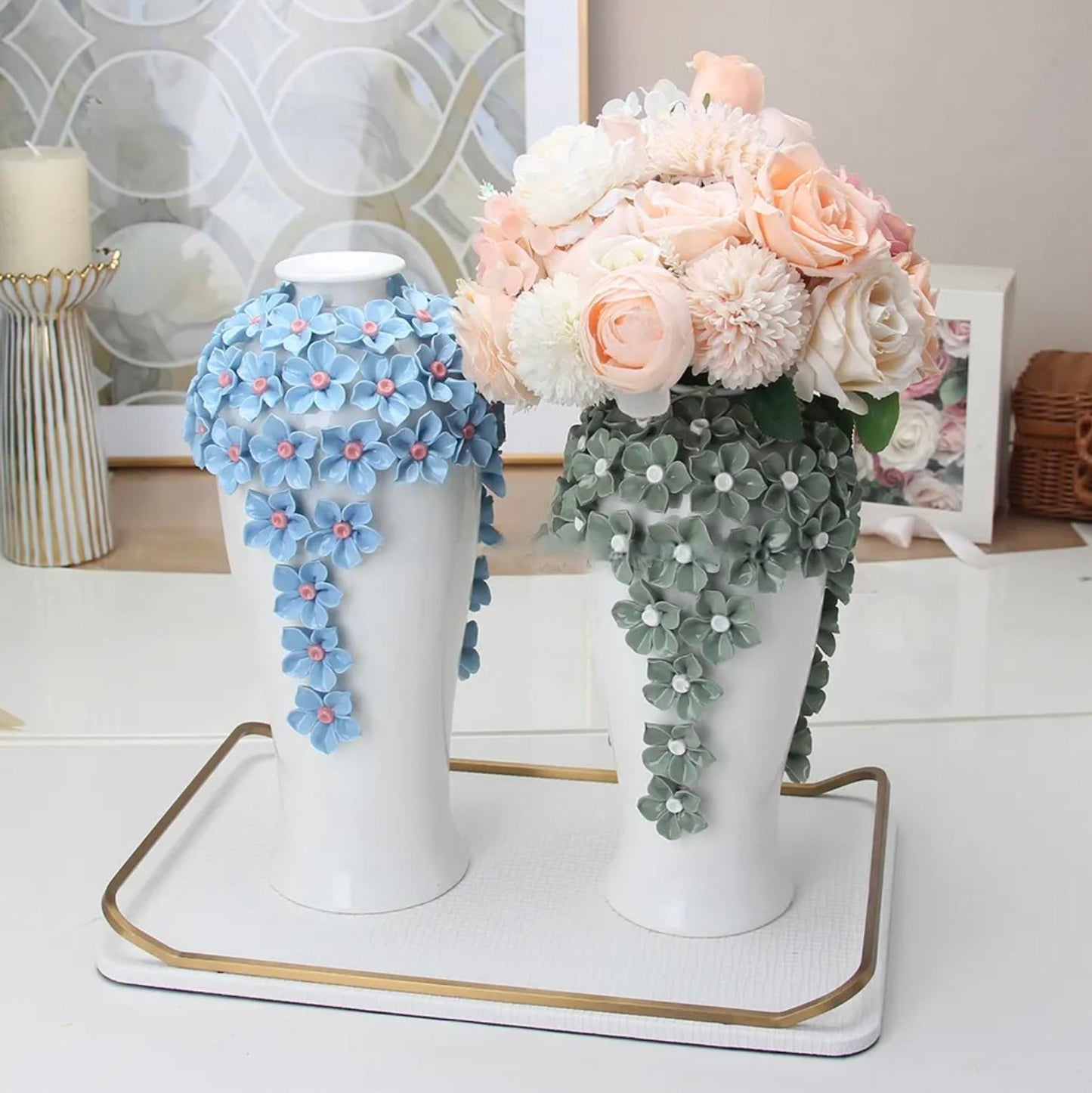 'Tiffany' Ceramic Floral Vase, Large