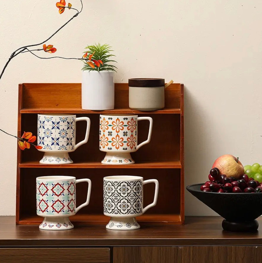'Moroccan' Ceramic Coffee Mug, Red
