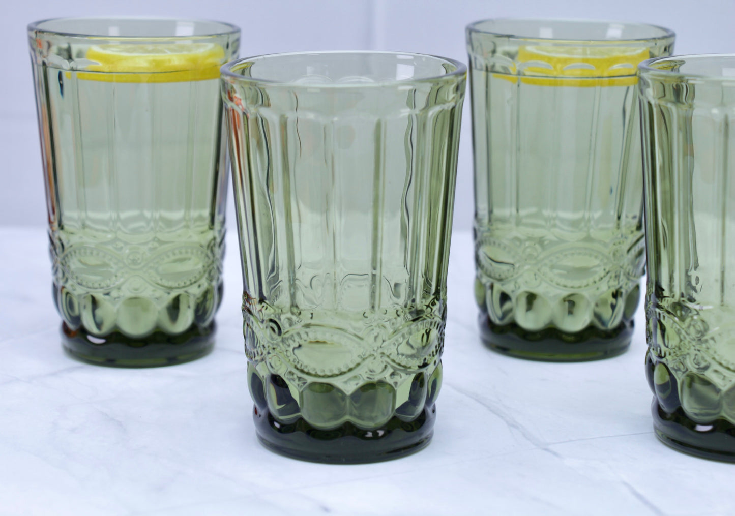 'Brooklyn' Glass Tumblers, Set Of 4 - Green