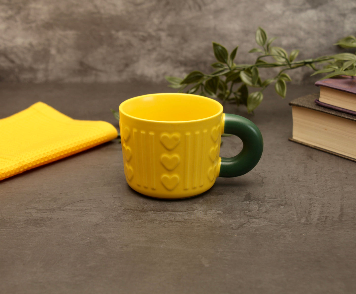 'Dawn' Ceramic Coffee Mug - Yellow