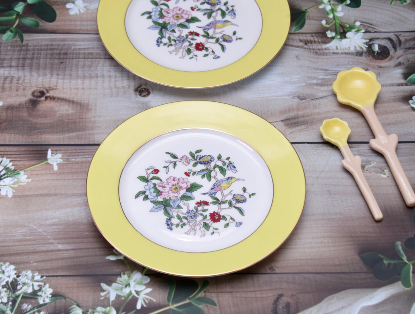 'Celine' Ceramic Dessert Plate, Yellow