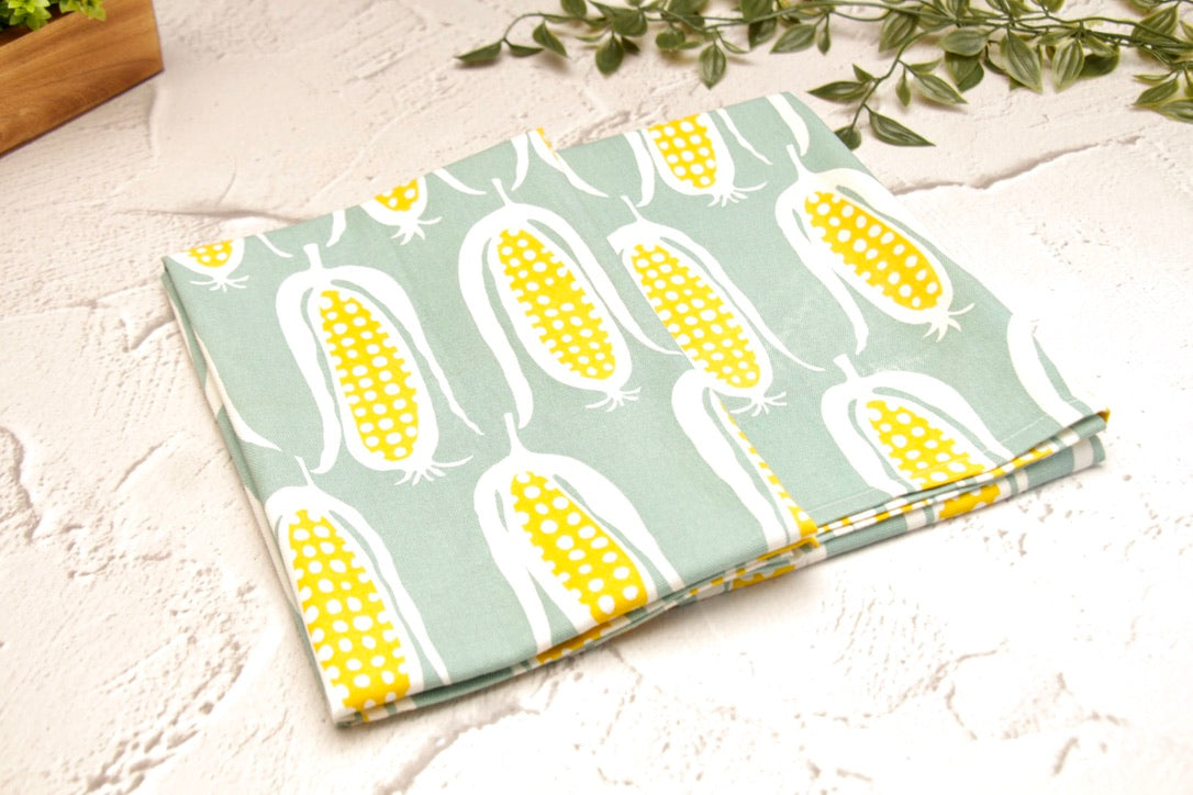 'Sweet Corn' Printed Kitchen Towels, Set of 2