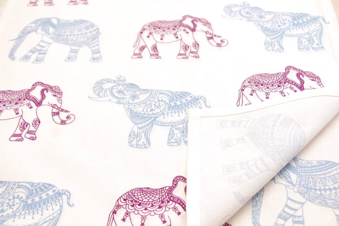 'Tribal Elephant' Printed Kitchen Towels, Set of 2