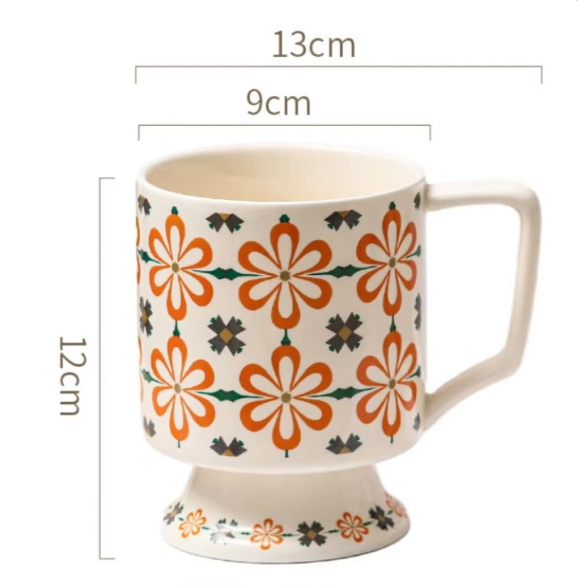 'Moroccan' Ceramic Coffee Mug, Orange